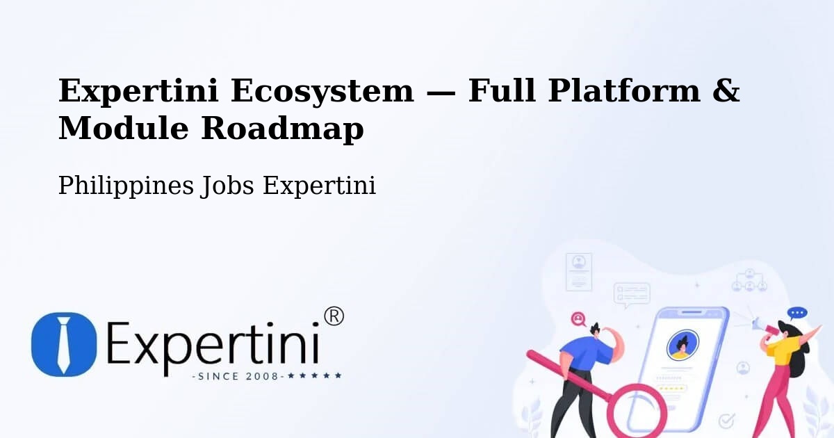 Expertini Ecosystem — Full Platform & Module Roadmap – Buayan